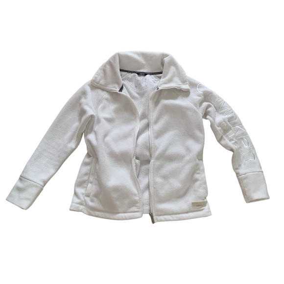 Calvin Klein white zip up collared performance long sleeve size small fleece - Picture 1 of 7